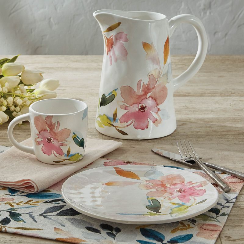 Split P First Blush Plate Set - White