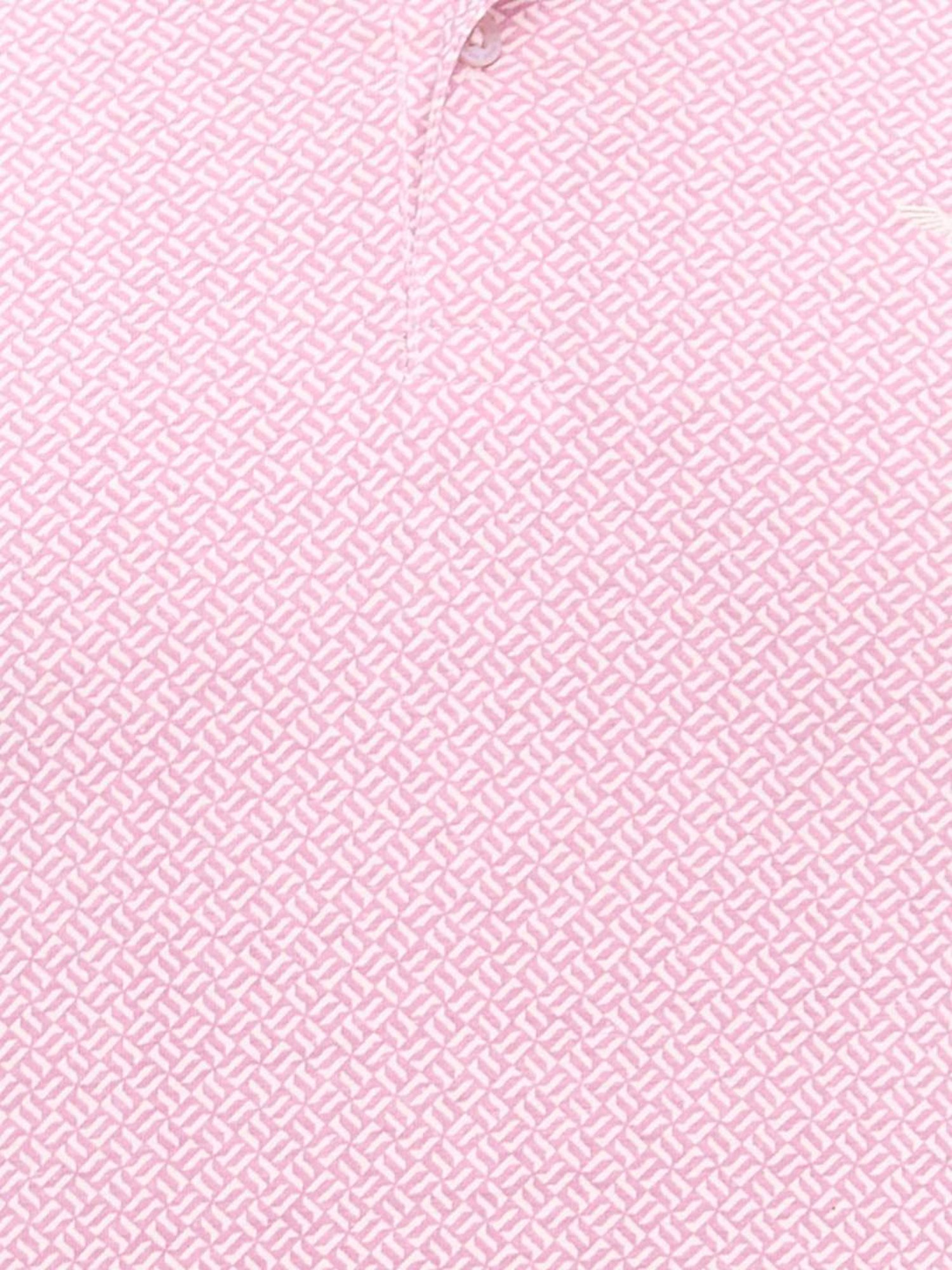 Park Avenue Pink Slim Fit Printed Polo T-Shirt