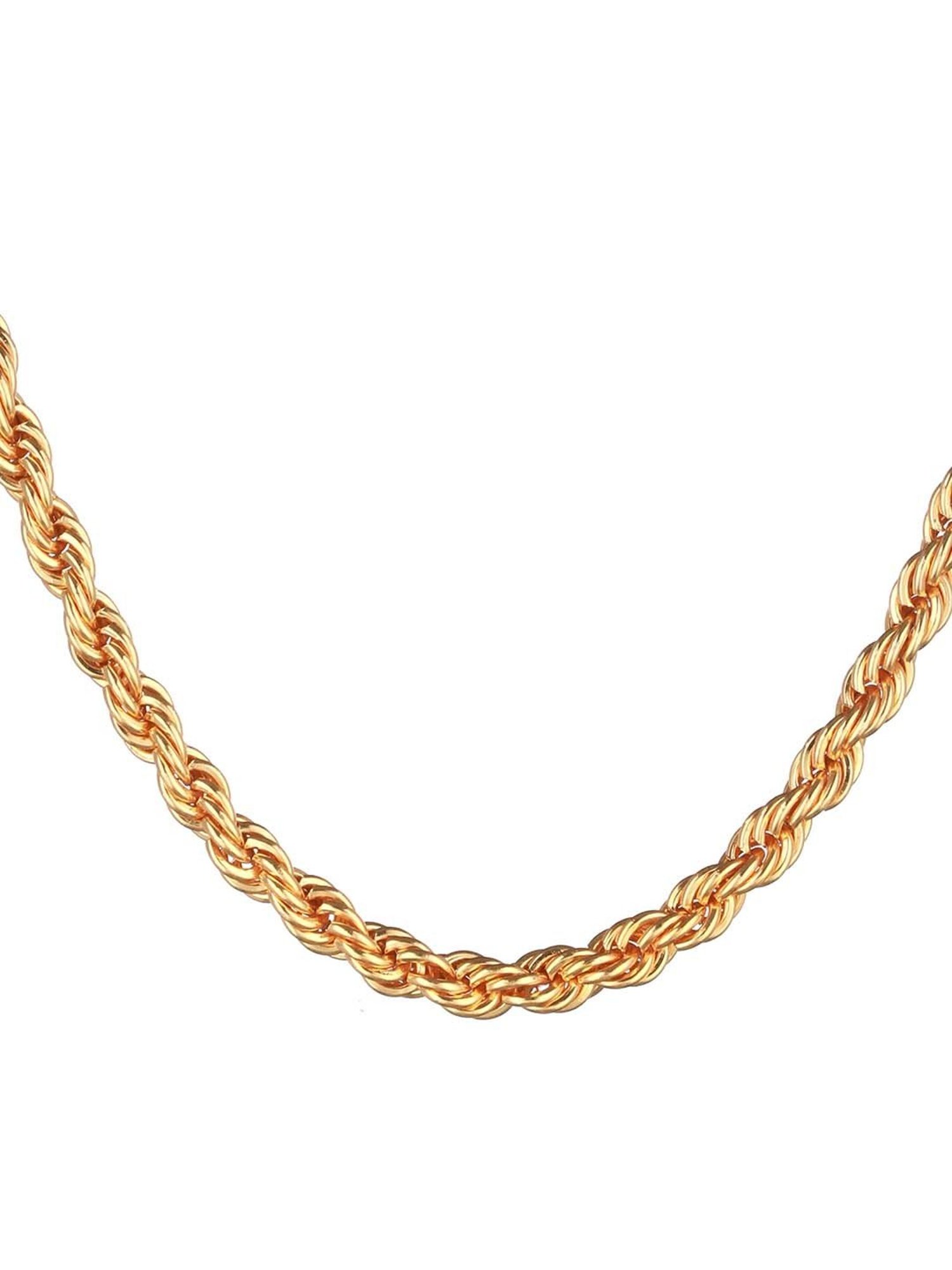Bold by Priyaasi Trendy Gold-Toned Rope Neck Chain for Men