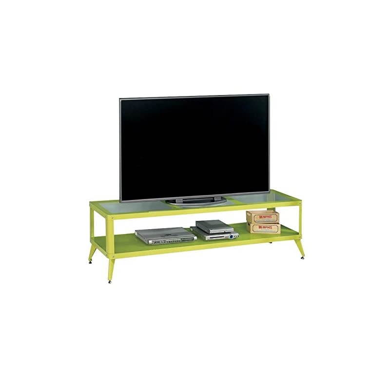 Elton Modern Metal 72-inch TV Stand in Apple Green