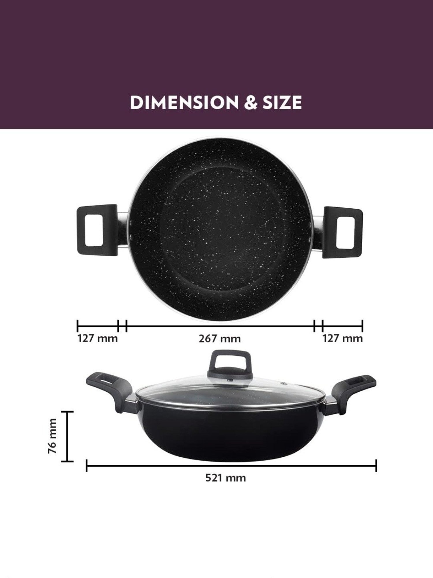 ?Borosil ?Black ?Aluminium Kadhai