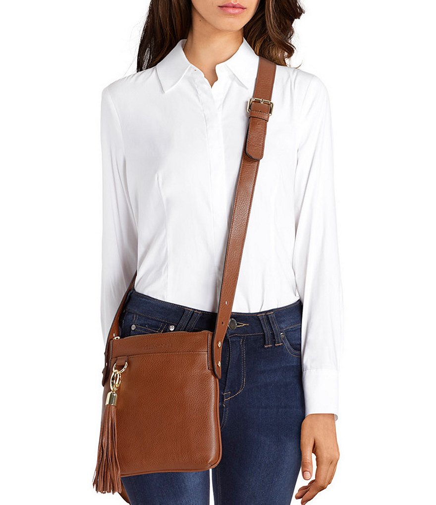 Kelly-Tooke Lizzy Zip Top Leather Crossbody Bag