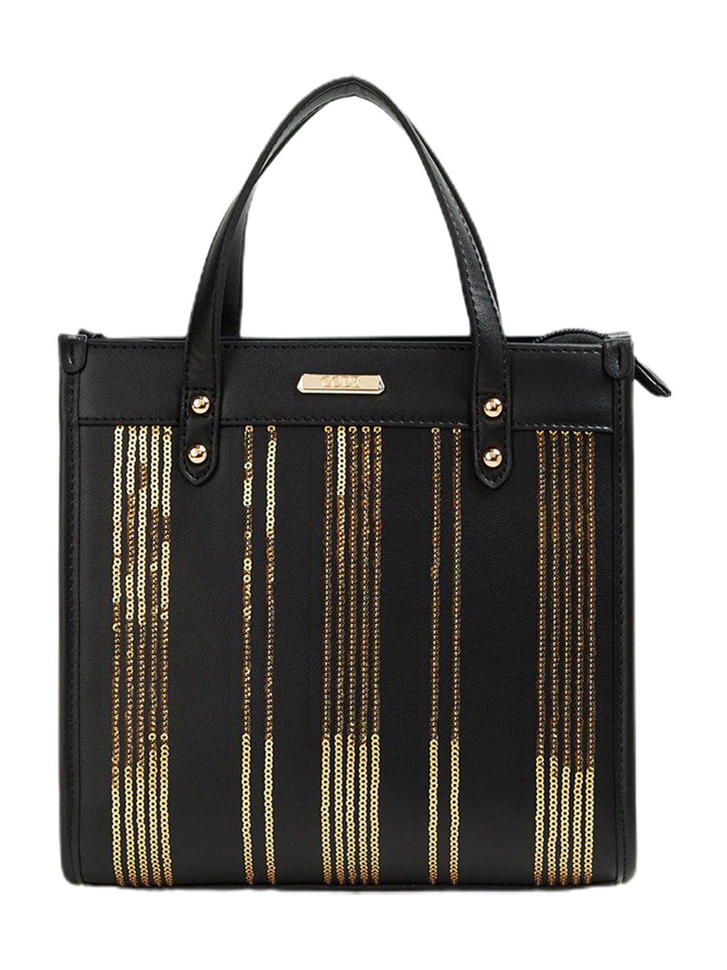 Code by Lifestyle Black Embellished Tote Bag