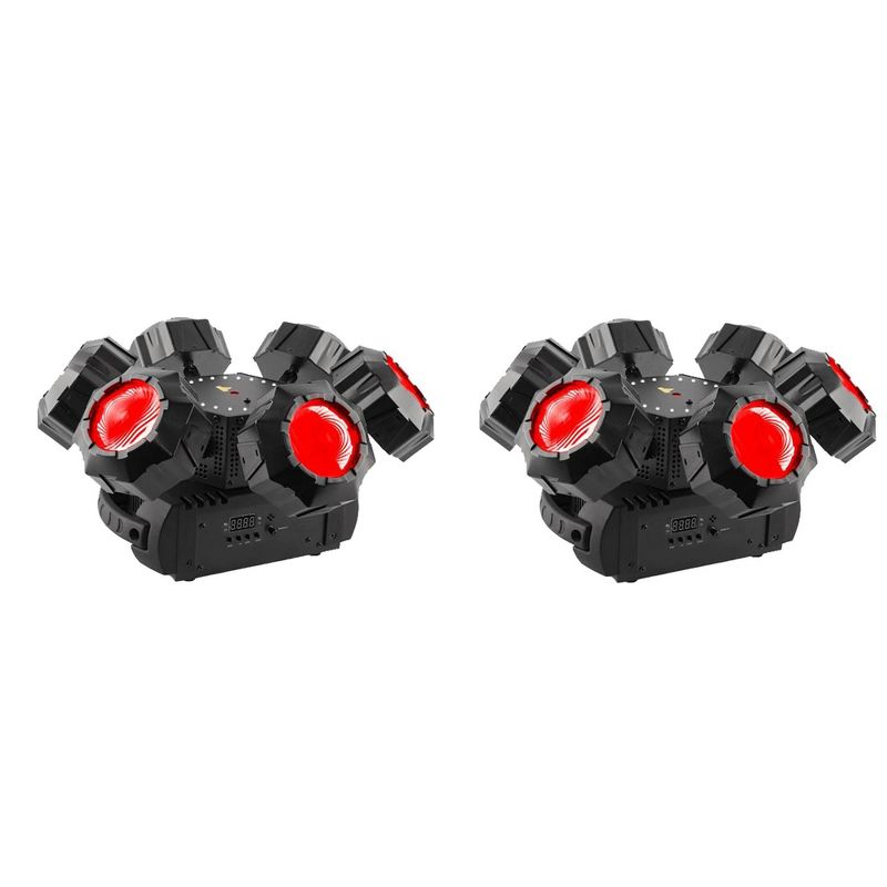 Chauvet DJ Helicopter Q6 Rotating Multi Beam & Laser Lighting Effect (2 Pack)