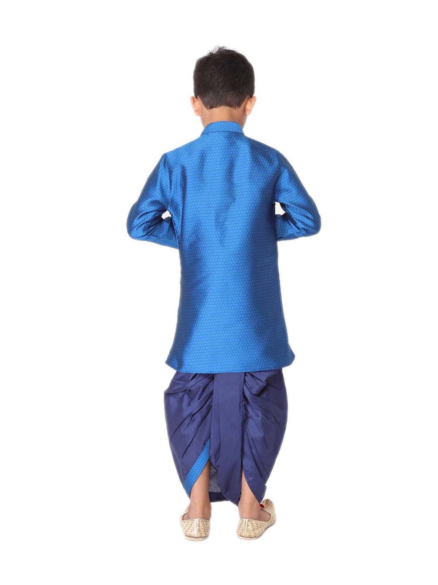 TABARD Kids Blue Printed Kurta Set