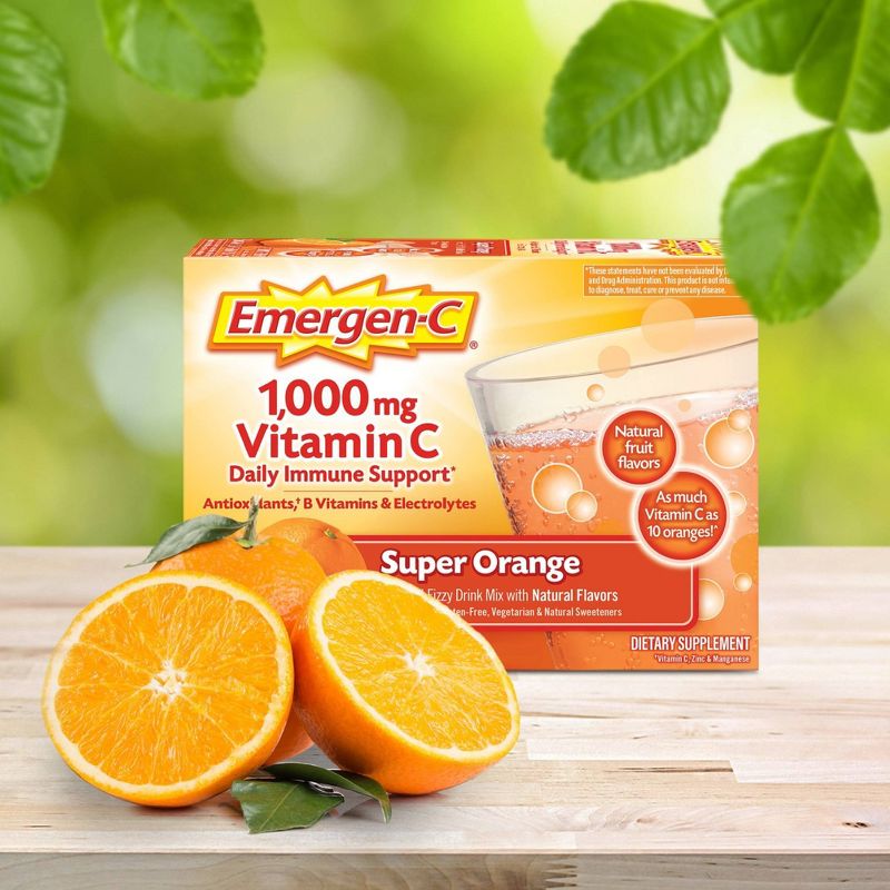 Emergen-C Vitamin C Supplement Drink Mix - Super Orange - 60ct