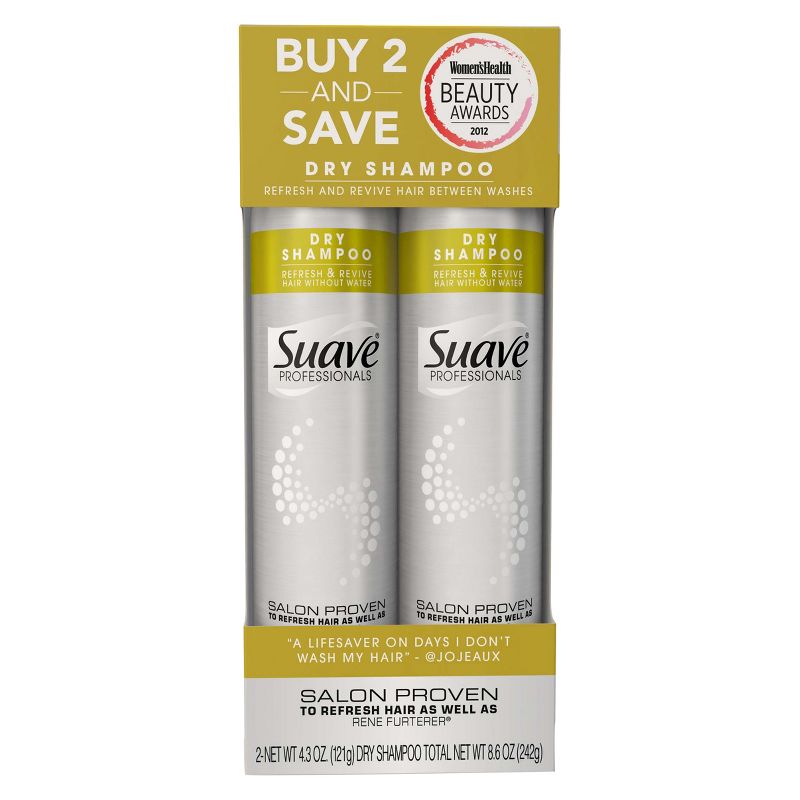 Suave Professionals Refresh & Revive Dry Shampoo Twin Pack - 4.3oz - 2ct