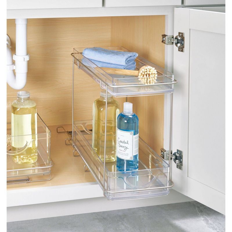 iDESIGN Ariel Under the Cabinet 2-Tier Organizer Clear