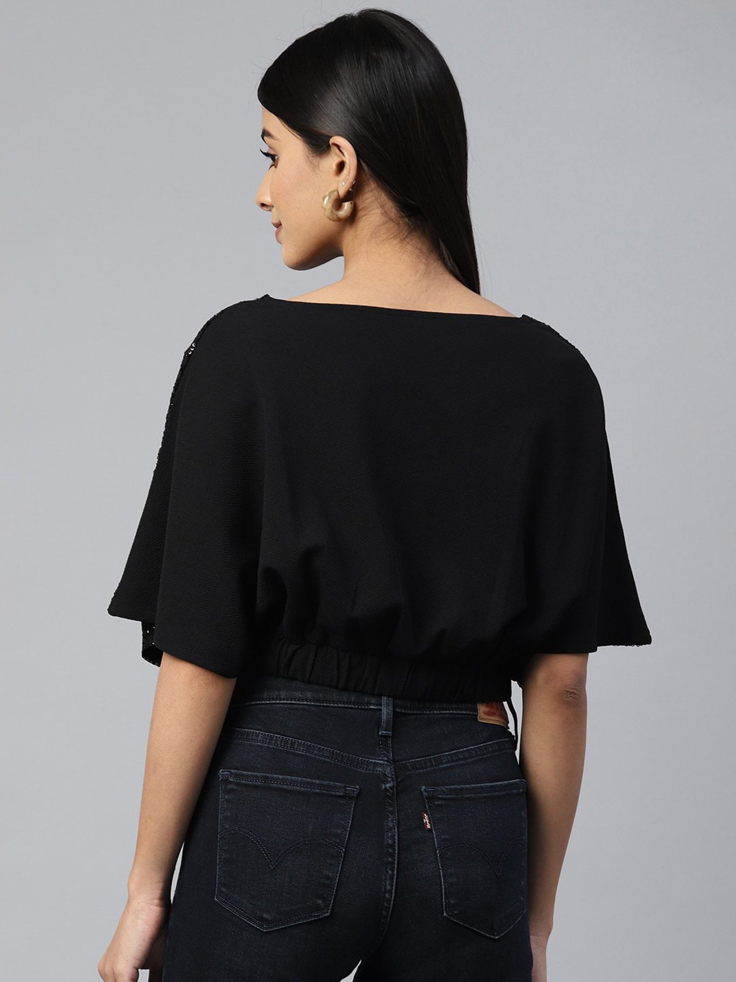 Melon by PlusS Black Embellished Top
