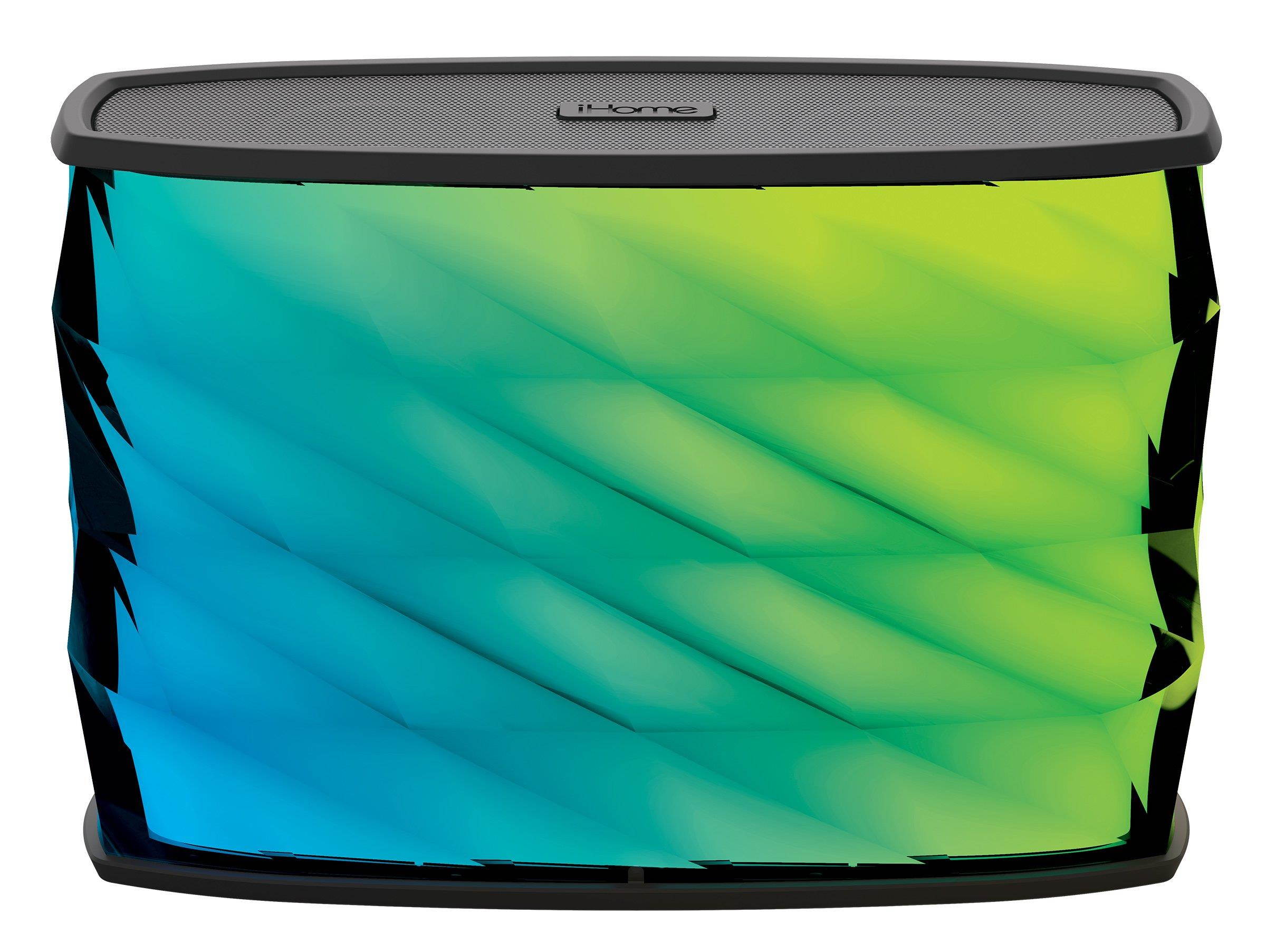 iHome iBT84 Portable Splashproof Color Changing 10 Hour Rechargeable Bluetooth Stereo Speaker with Speakerphone and Built-In Power Bank