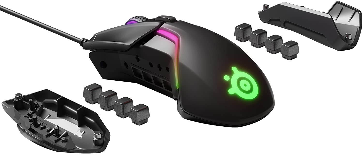 SteelSeries Rival 600 Gaming Mouse - 12000 CPI TrueMove3Plus Dual Optical Sensor - 0.5 Lift-off Distance - Weight System - RGB Lighting