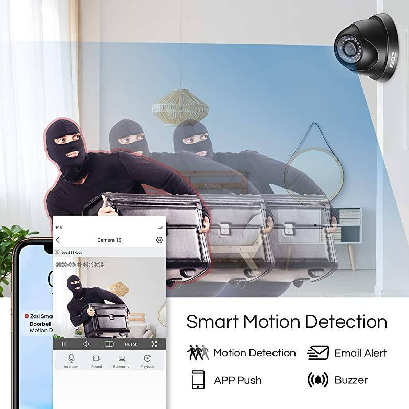 8CH 5MP Lite Security Camera System Outdoor,H.265+ 8 Channel 5MP Lite Video DVR Recorder and 8X1920TVL Weatherproof Home CCTV Cameras,80ft Night Vision,Motion Alert,Remote Access,NO Hard Drive