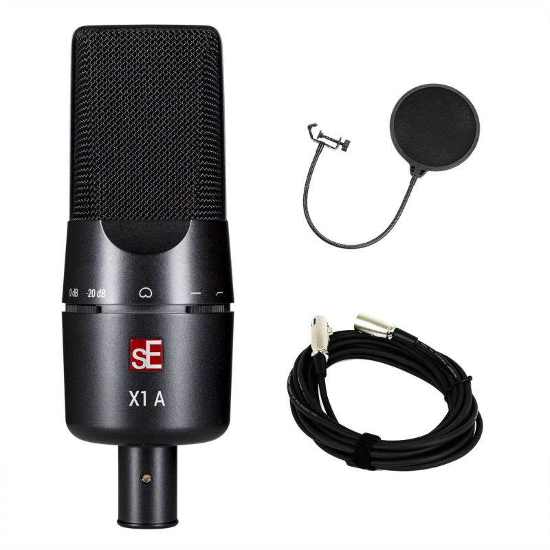 sE Electronics X1-A Condenser Microphone w/ XLR Cable & Pop Filter Bundle