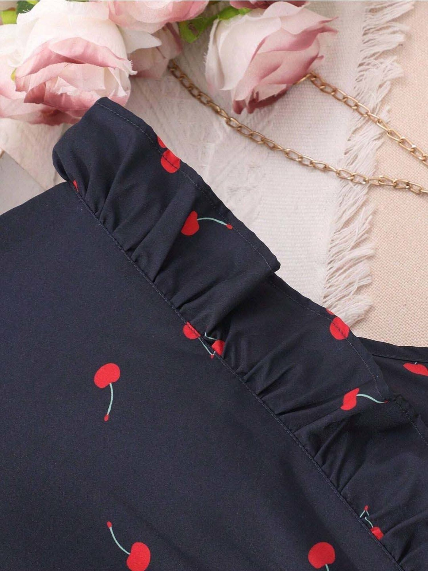 Bolly Lounge Girls Navy Floral Dress