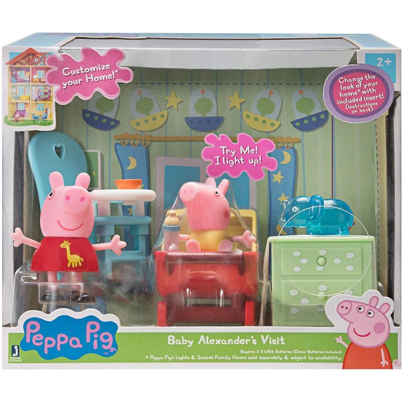 Jazwares Peppa Pig Little Rooms Nursery Playset