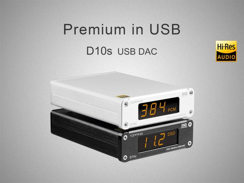 TOPPING D10S MINI USB DAC CSS XMOS XU208 ES9038Q2M OPA2134 DSD 256 PCM 384 Audio Amplifier Decoder