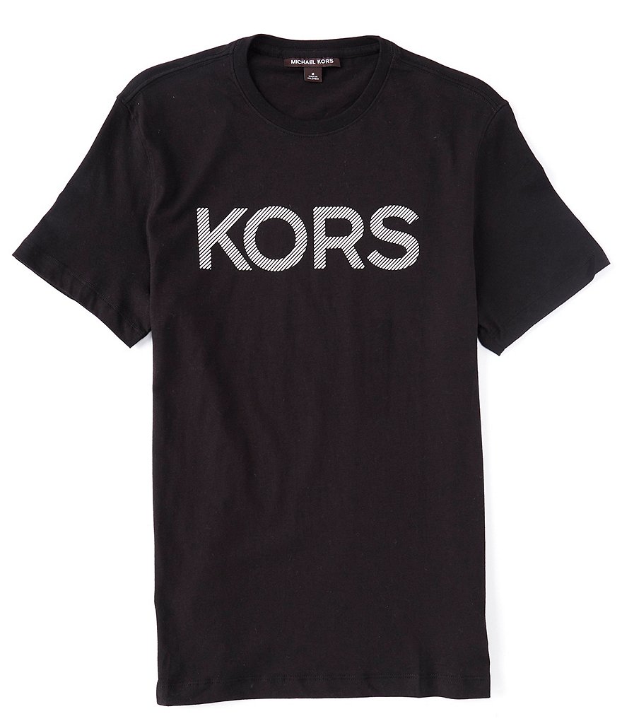 Michael Kors Striped Logo Short-Sleeve Tee