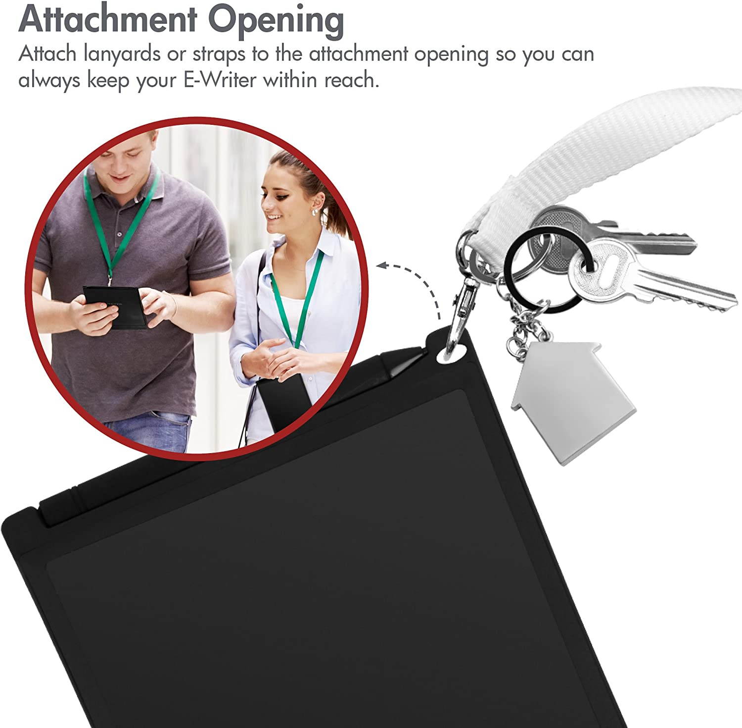 Viotek EWriter Writing Tablet - 8.5&rdquo; Writing Surface with Viotek Eye-Guard Technology, Comes with Stylus and Stylus Holder, Lightweight, Green Ink Markings, 4 Magnets  - LCD Drawing Tablet