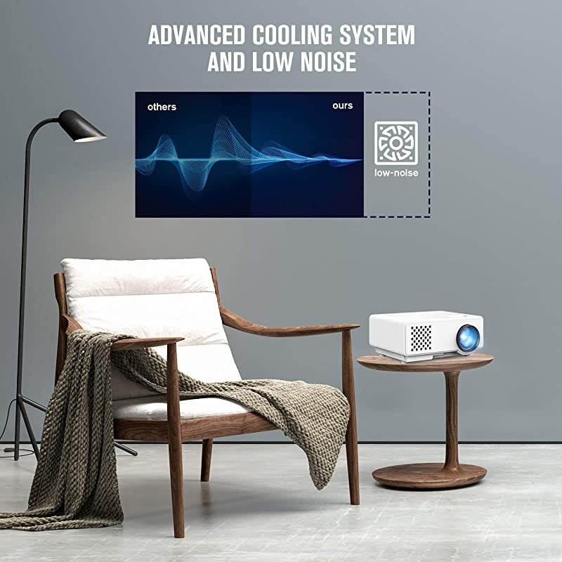 Projector RD815 Mini Projector Portable Full HD 1080P Supported 50000 Hours Video Projector for Smartphones TV Stick amp DVD Multimedia Home Theater via HDMI USB VGA ampAV