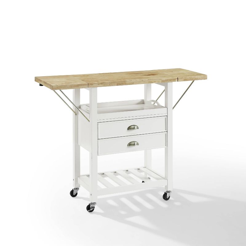Bristol Double Drop Leaf Kitchen Cart White - Crosley