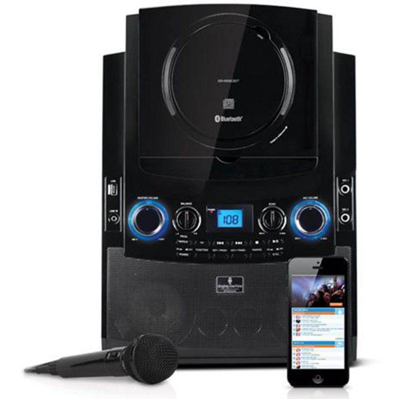Singing Machine Karaoke System, AUX, MP3, Bluetooth, RCA Compatible, Black
