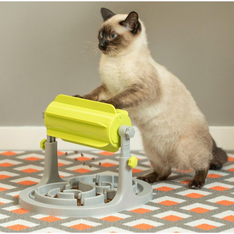 PawsMark Brain Stimulation Pet IQ Feeder Puzzle Maze Toy Slow Dispensing with Adjustable Height