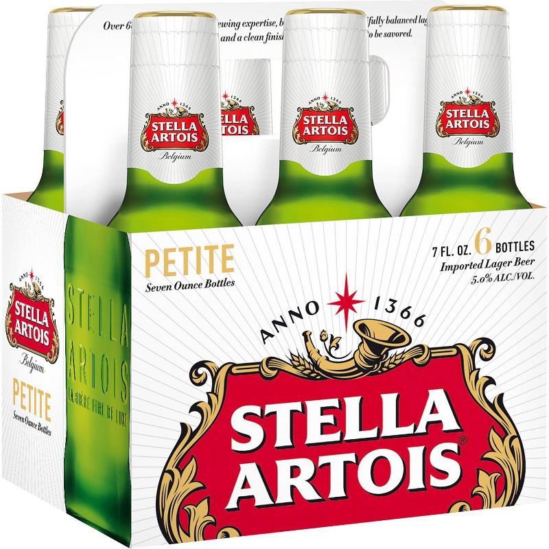 Stella Artois Lager Beer - 6pk/7 fl oz Petite Bottles