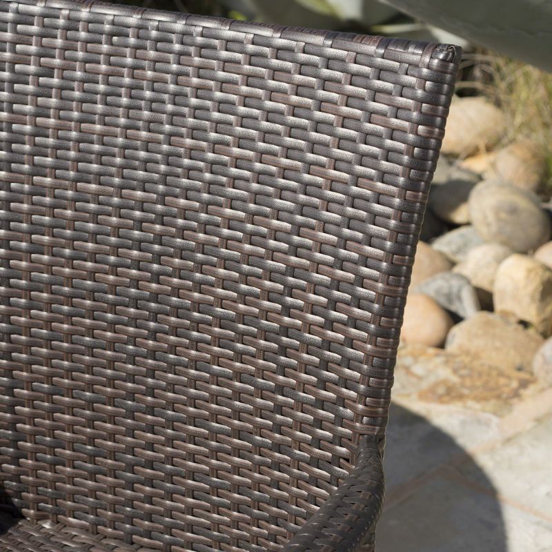 Bullerton 6pc Acacia & Wicker Dining Set - Teak/Brown - Christopher Knight Home