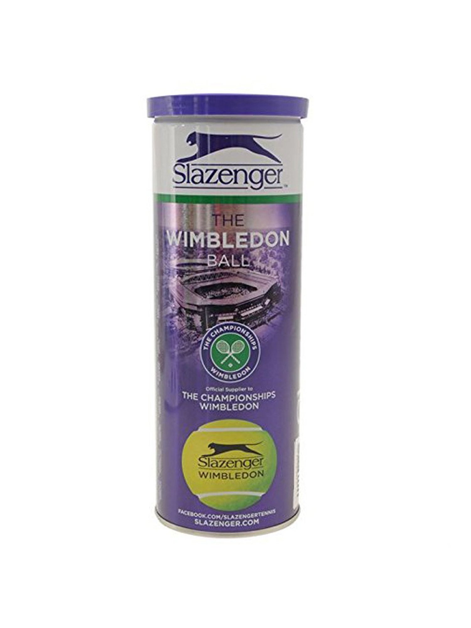Dunlop Pack of 3 Slazenger Wimbledon Tennis Ball (Lime) Size - 6.86 cm