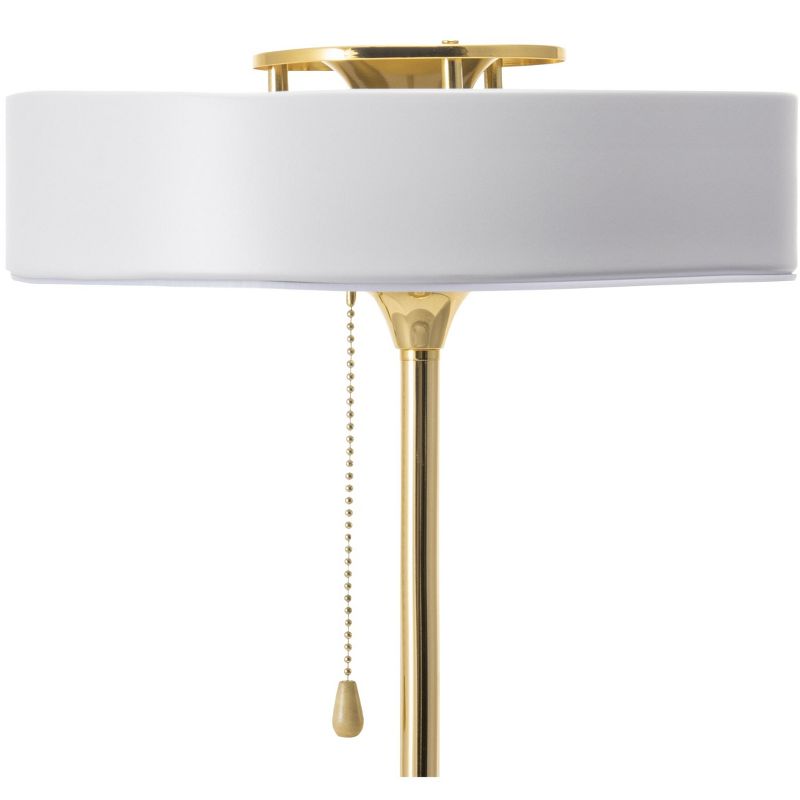 23" Iron/Seeded Glass Axel Farmhouse Industrial Task Lamp (Includes LED Light Bulb) Black - JONATHAN Y