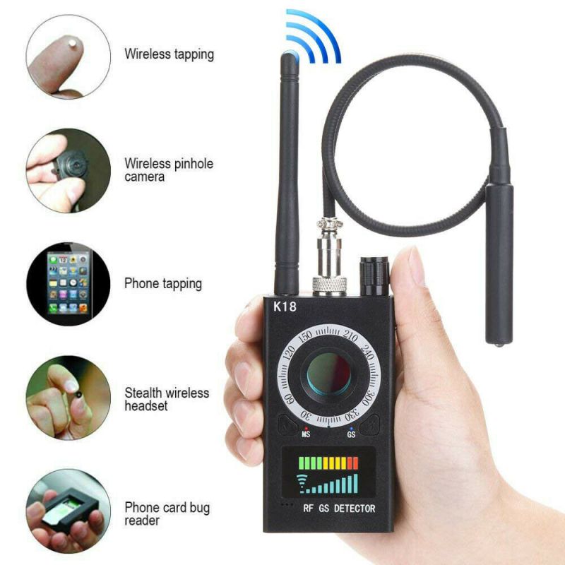 Anti Spy Detector, Bug Detector ,Hidden Camera Detectors ,GPS Detector ,RF Signal Scanner Device Detector for GPS Tracker Listening Device Camera Finder K18