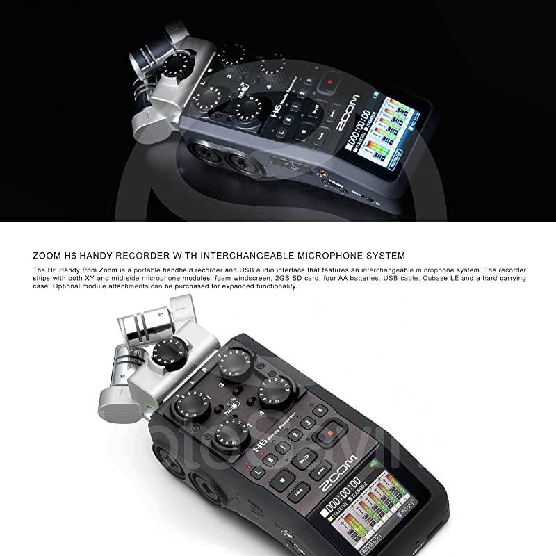 H6 Six-Track Portable Recorder with Interchangeable Microphone System with Deluxe Accessory Bundle