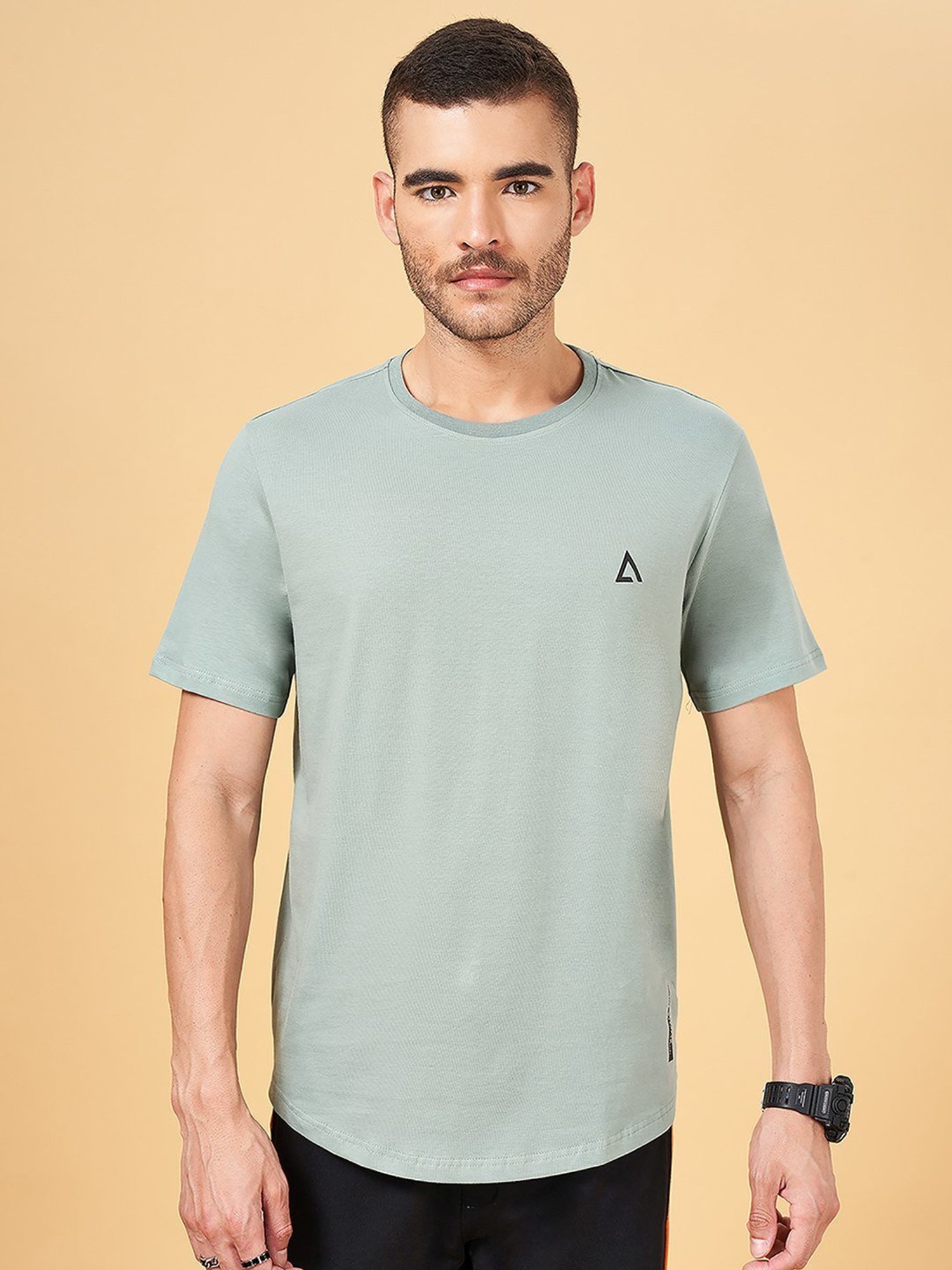 Street 808 by Pantaloons Green Regular Fit T-Shirt