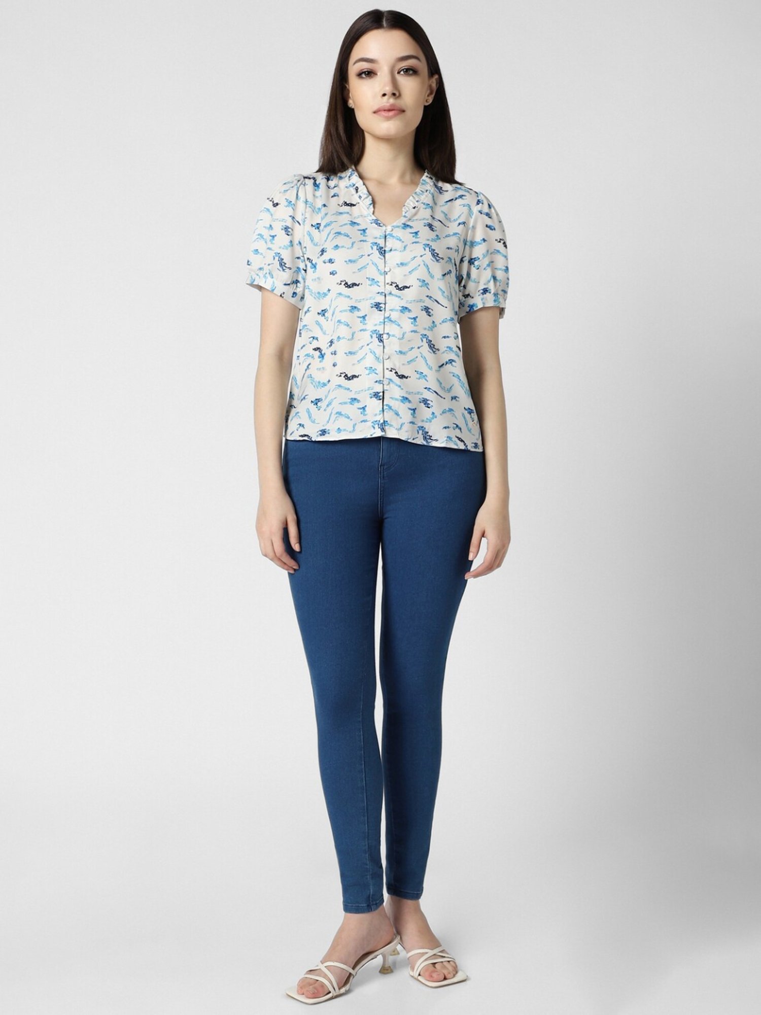 Van Heusen Blue Printed Top