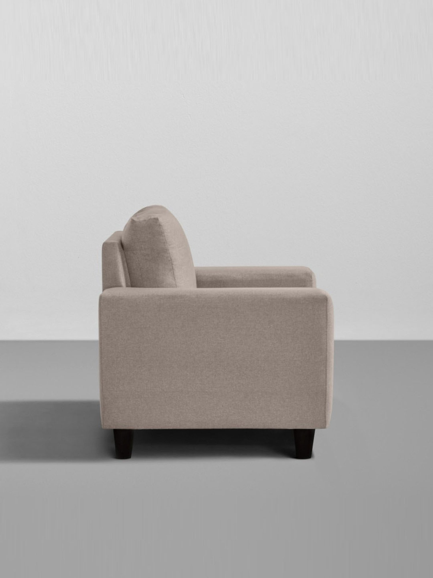 Sleepyhead Bae Pebble Brown Fabric 1 Seater Sofa