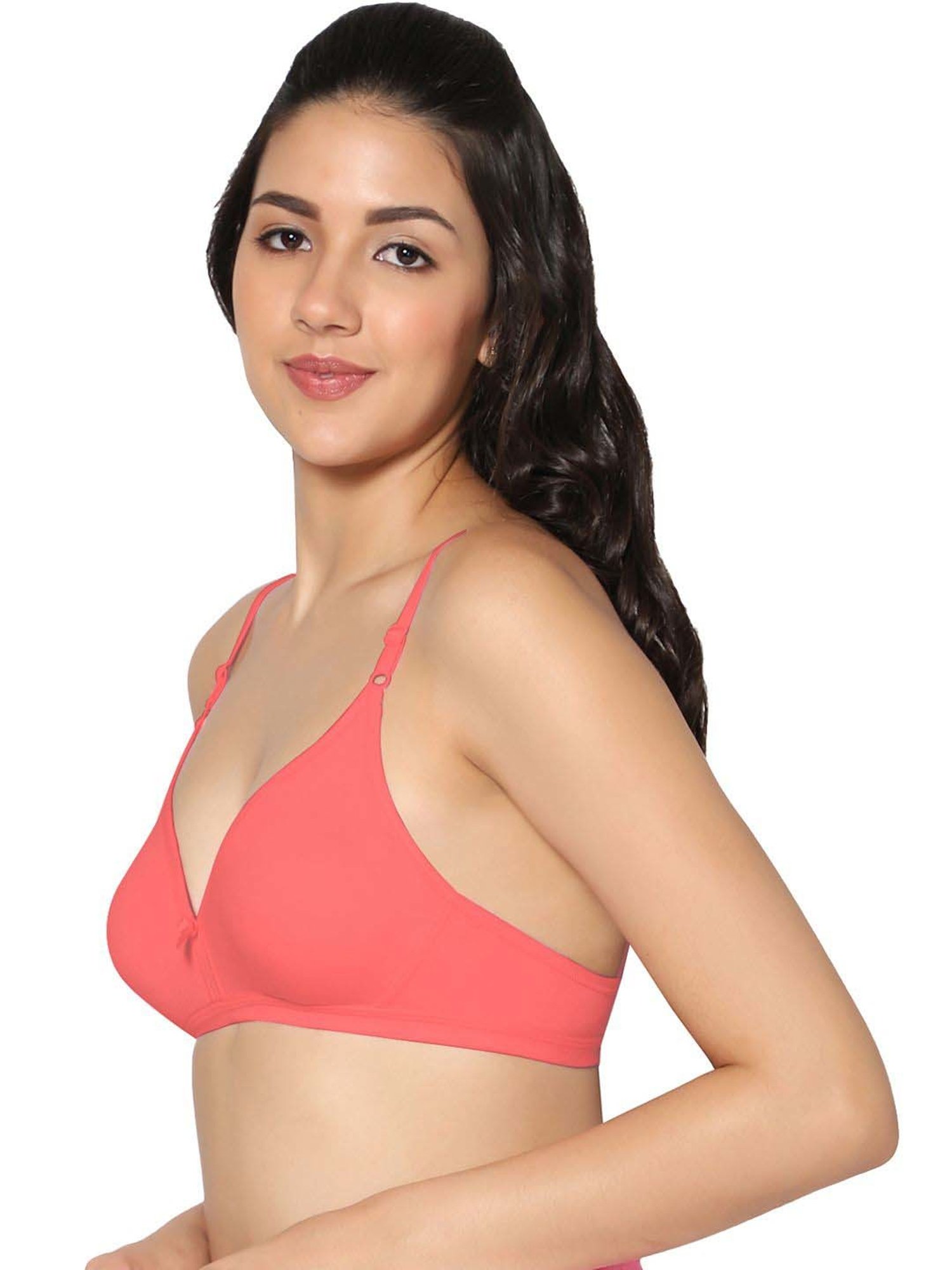 IN CARE Pink & Red Cotton T-Shirt Bras - Pack Of 2