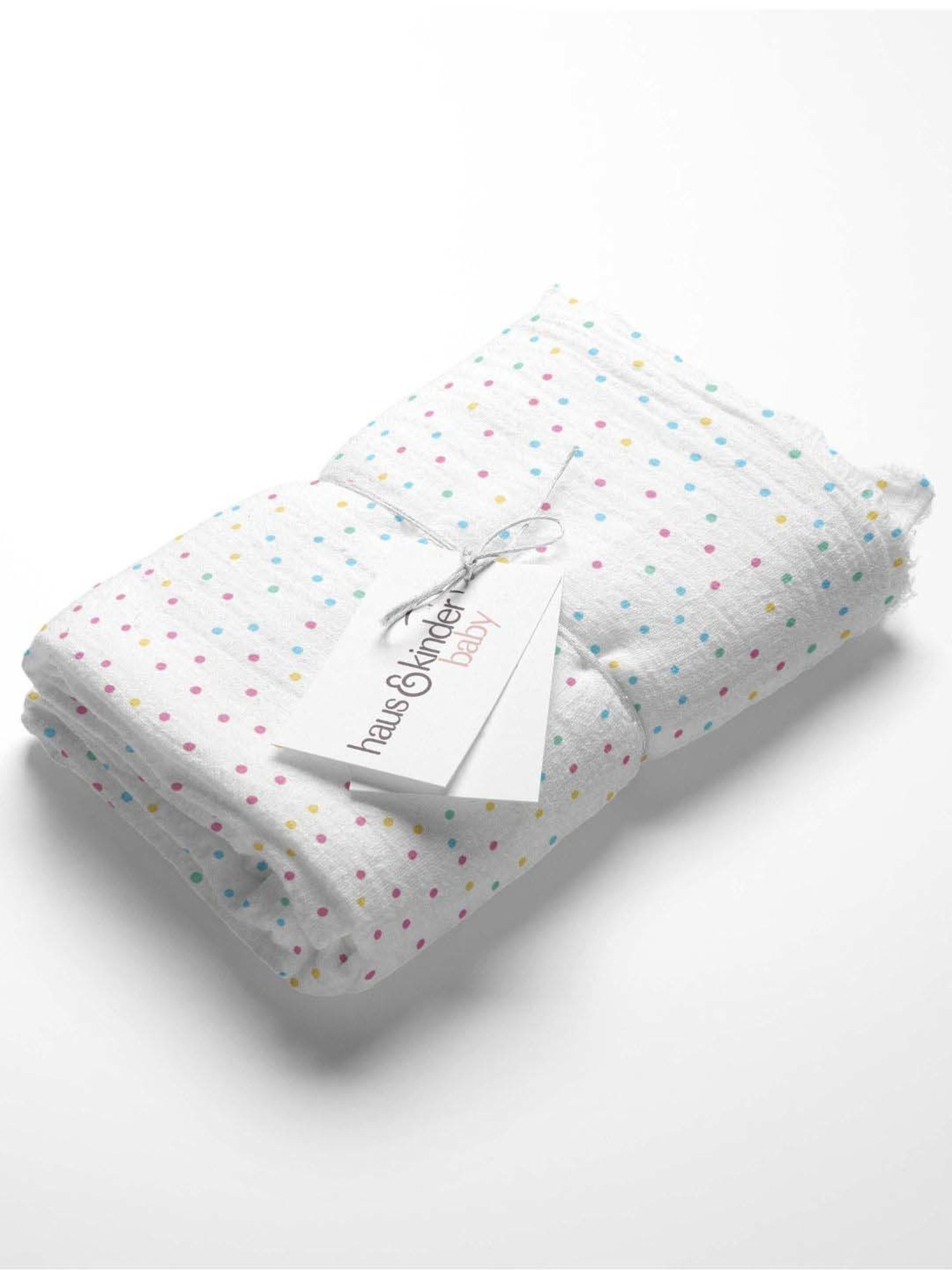 Haus & Kinder Kids White & Aqua Blue Cotton Printed Swaddle (Pack of 4)