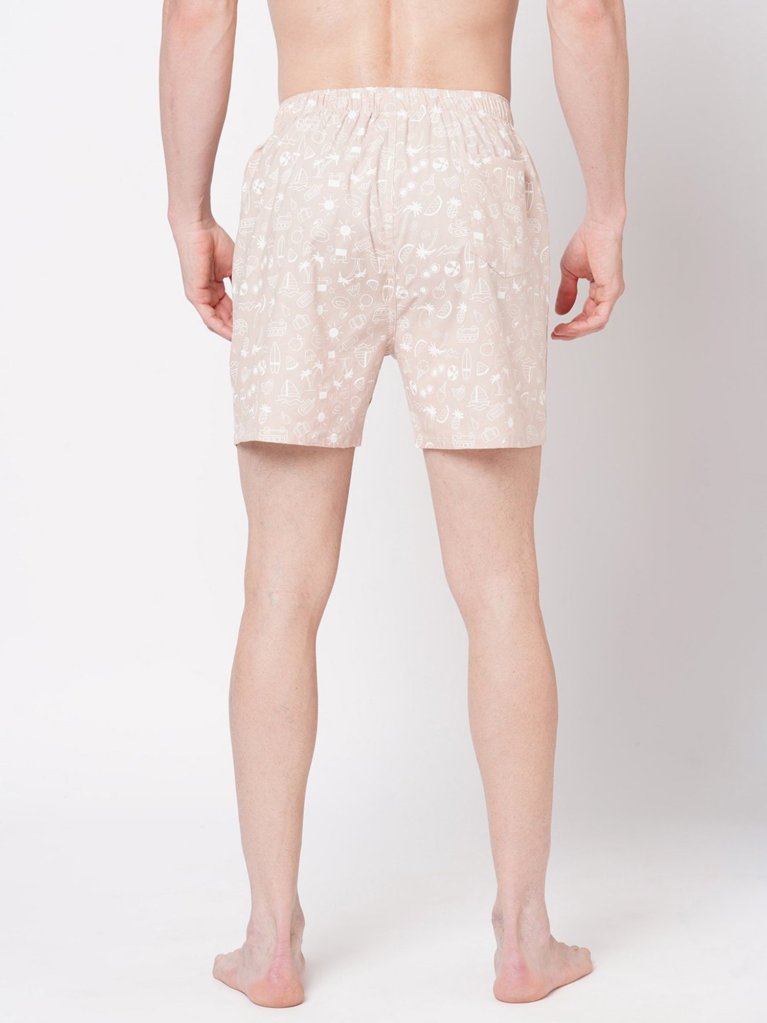 Fitz Peach Printed Cotton Boxers