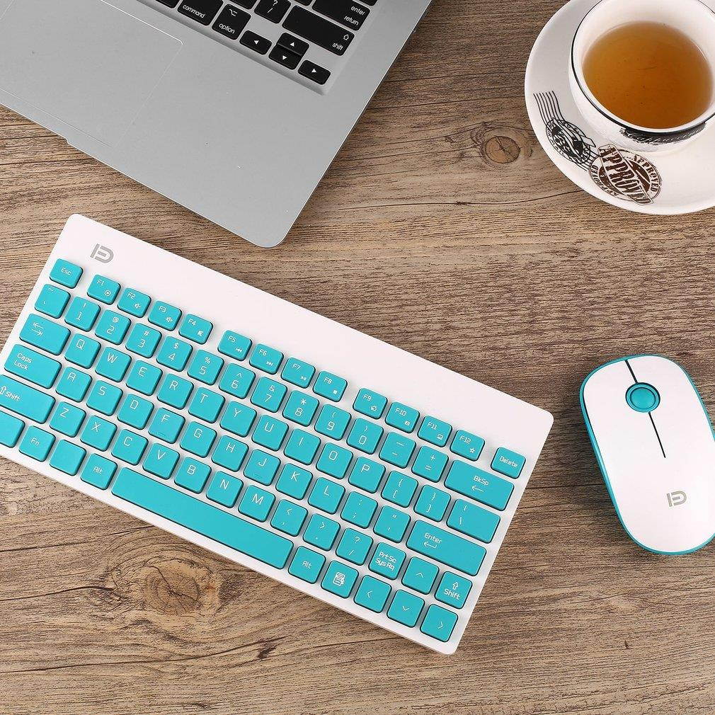 Forter Mini Wireless Keyboard Mouse Combo Set USB 2.4Ghz for Computer Desktop