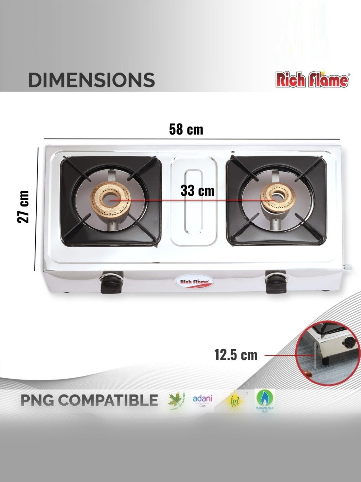 Glen LPG Gas Stoves with 3 Burner