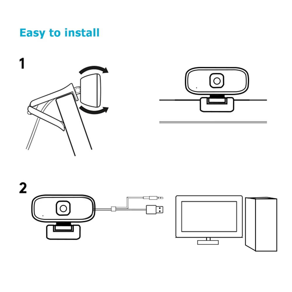 Video Conference Live Streaming Web Camera with Microphone 1080P HD USB Webcam Widescreen Video Work Home Accessories