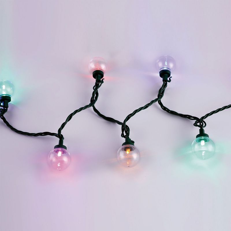 Home Heritage Outdoor Christmas 60 LED Bulb String Light w/ Wheel, Multicolored