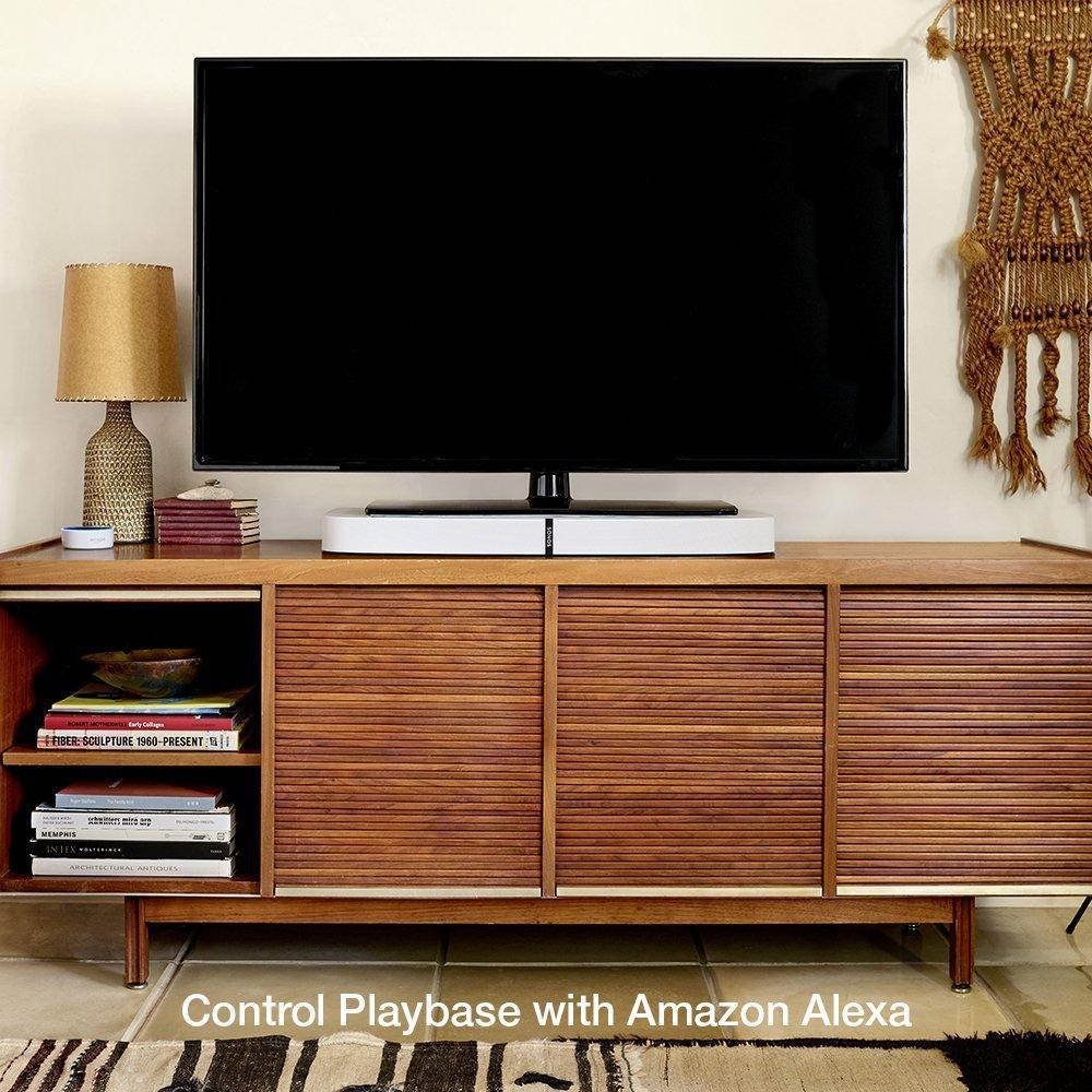 Sonos PLAYBASE Wireless Soundbar for Home Theater and Streaming Music. Works with Alexa. (White)
