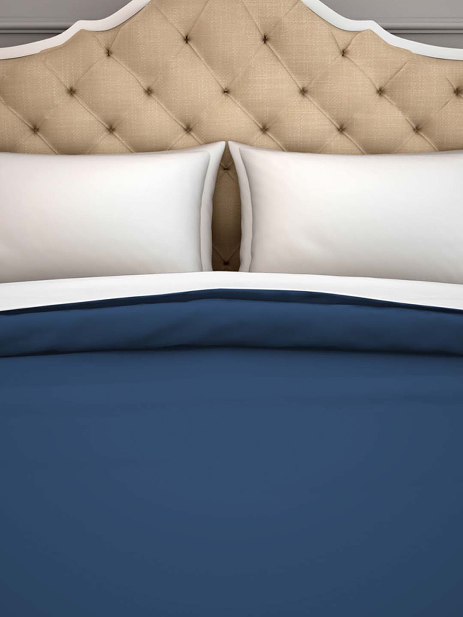 Spaces Hygro Navy Cotton 300 TC Duvet Cover - Set of 1