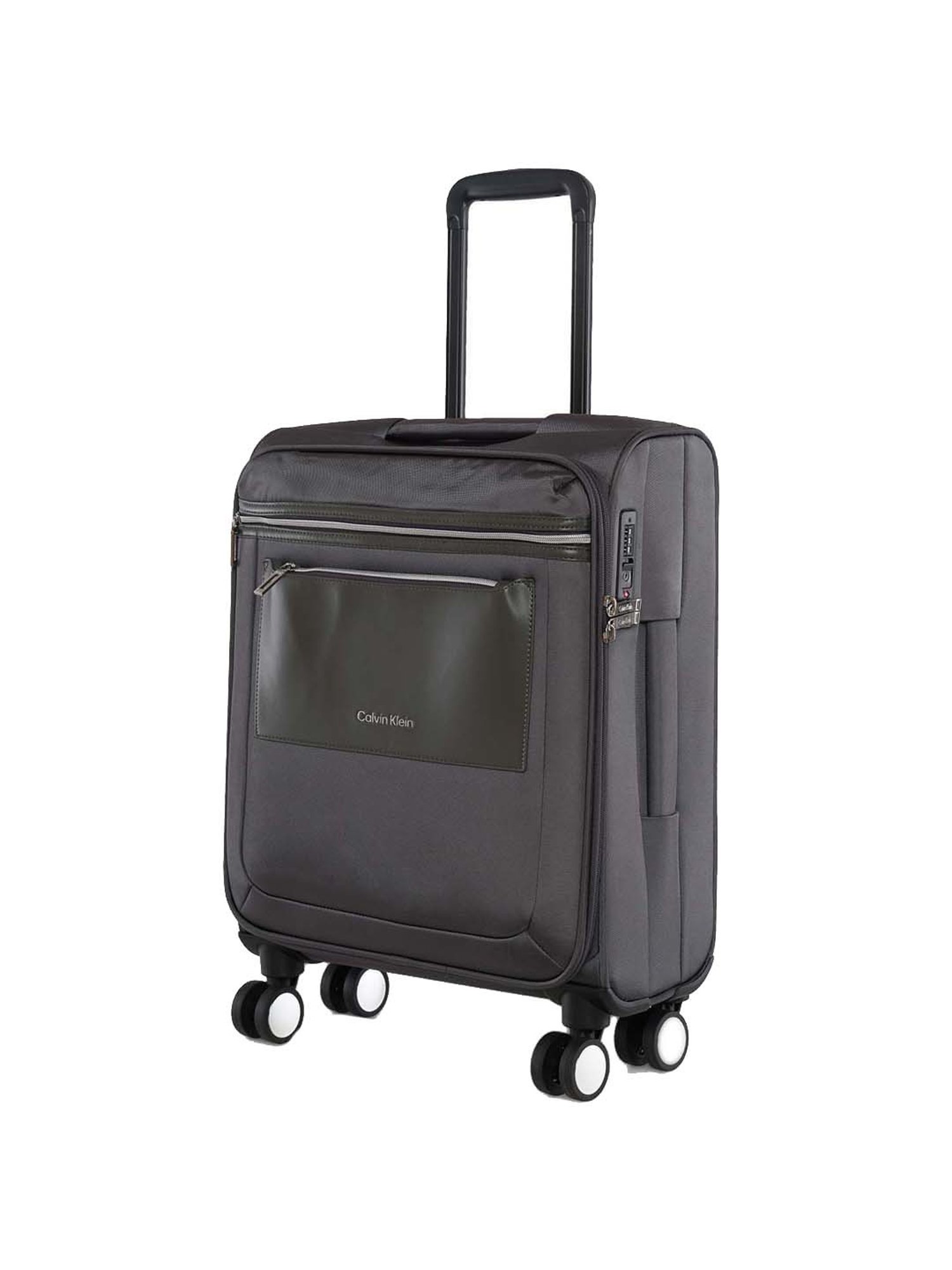 Calvin Klein Union Square Dark Grey Polyester Soft Cabin Trolley - 19 cms