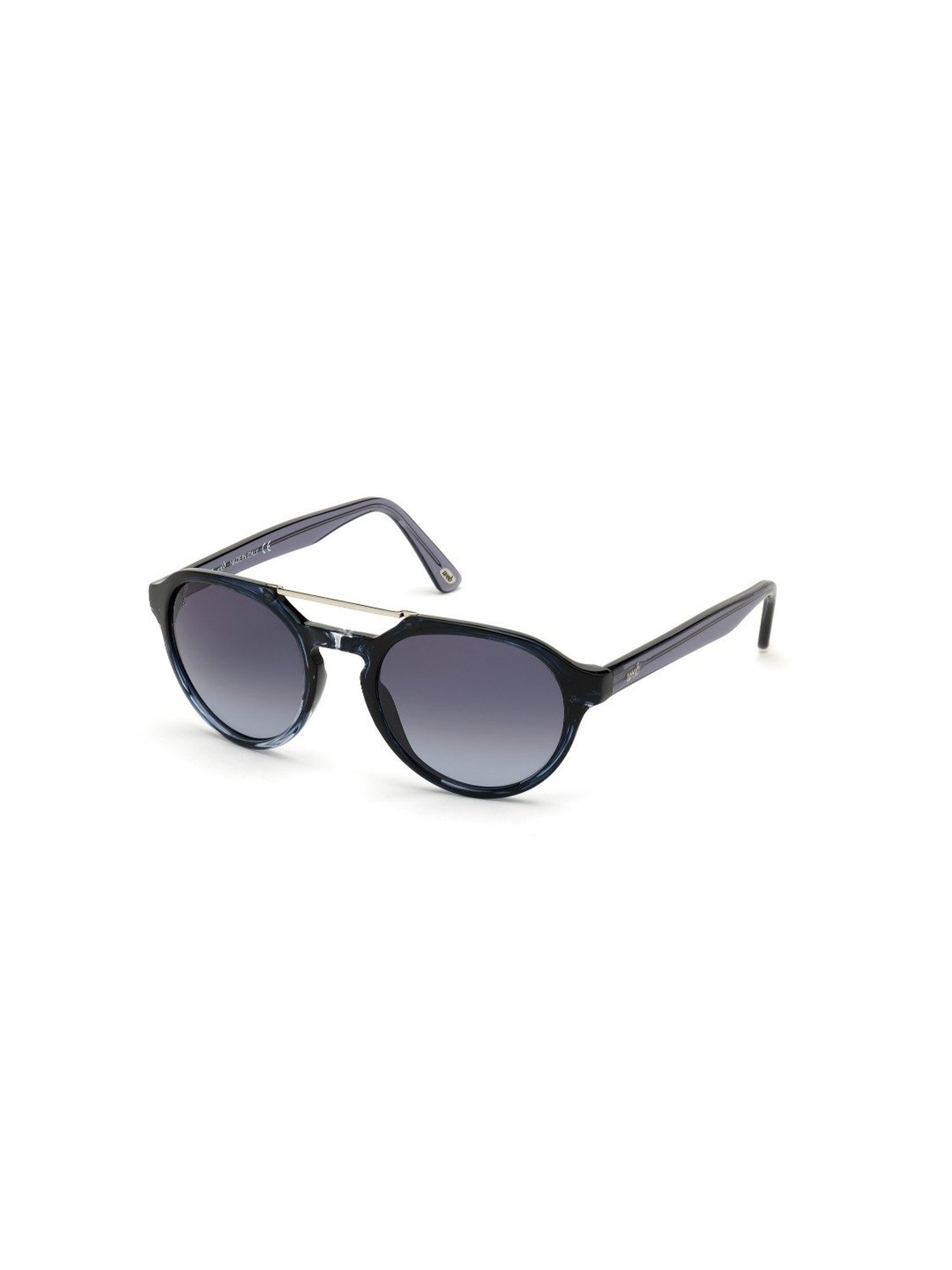 Web Eyewear Grey Round Sunglasses for Men Designed in Italy