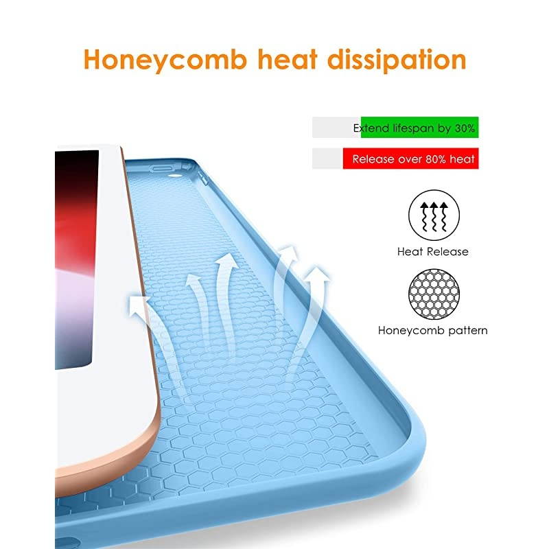 iPad 9.7 Case 2018 iPad 6th Generation Case/2017 iPad 5th Generation Case, Slim Fit Lightweight Smart Cover with Soft TPU Back Case for iPad 9.7 2018/2017 [Auto Sleep/Wake] - Blue Beach