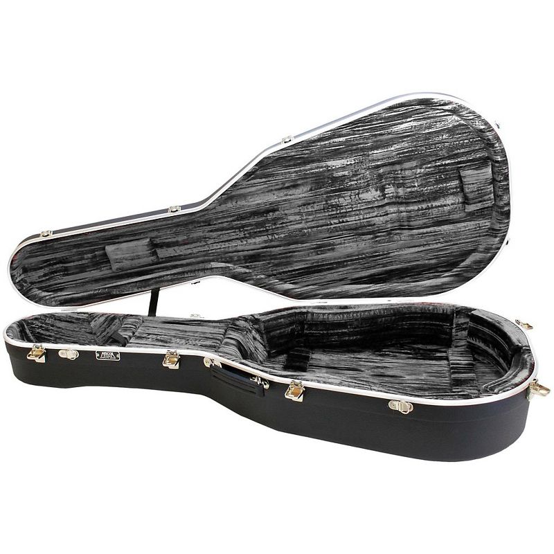 Hiscox Cases Liteflite Artist Acoustic Guitar Case - Black Shell/Silver Interior