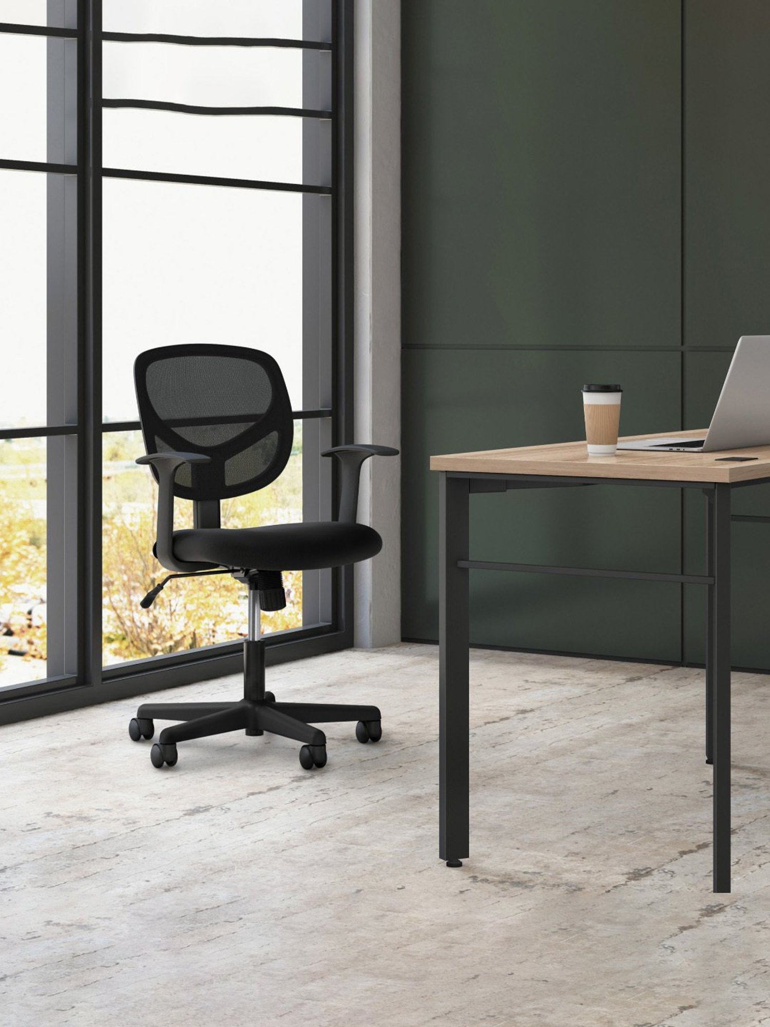 HNI India Sadie Black Mesh Mid Back Office Chair