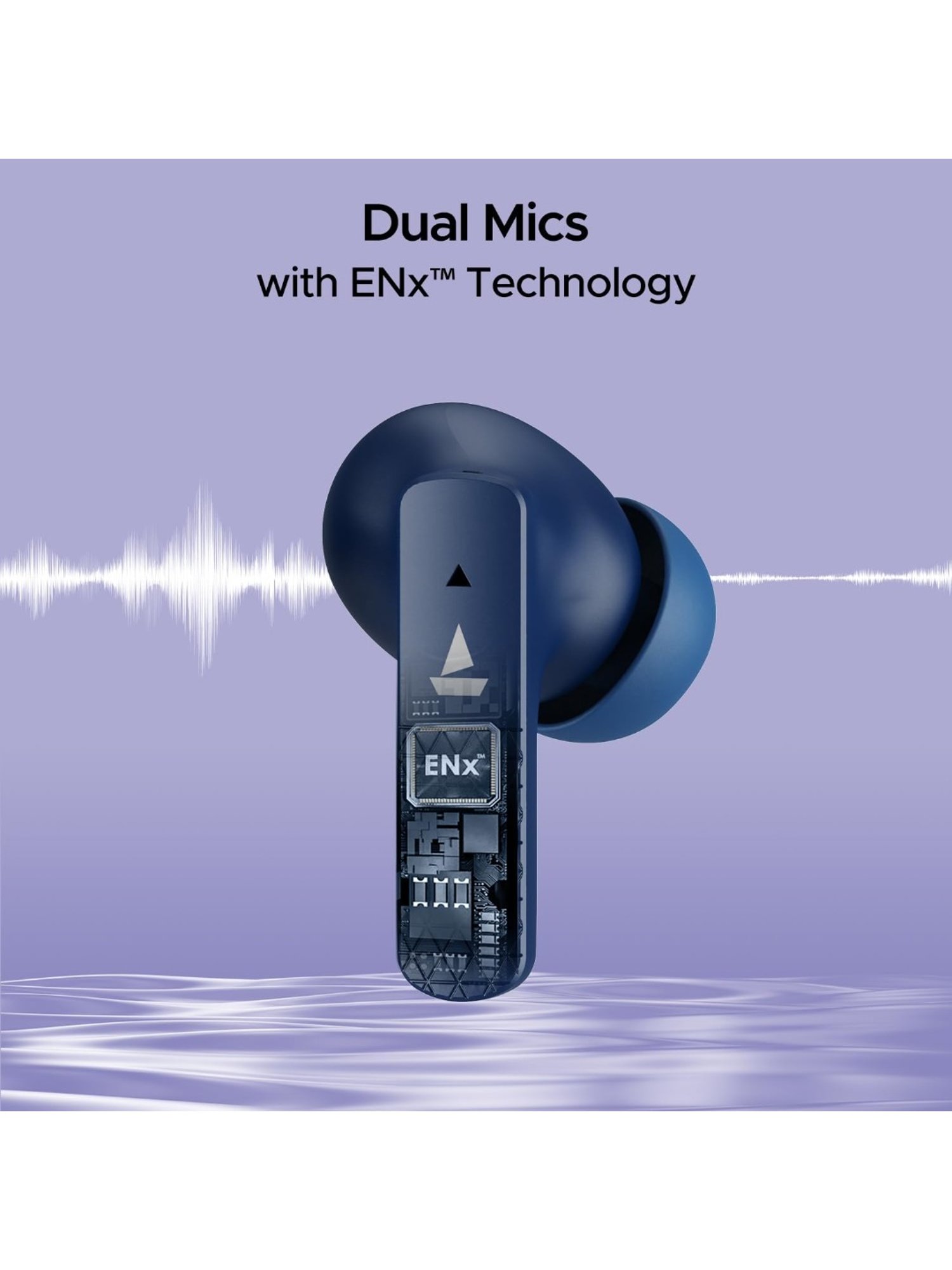 Boat Airdopes 91 Bluetooth Earbuds with Dual Mics, 45 hrs Playtime (Starry Blue, True Wireless)